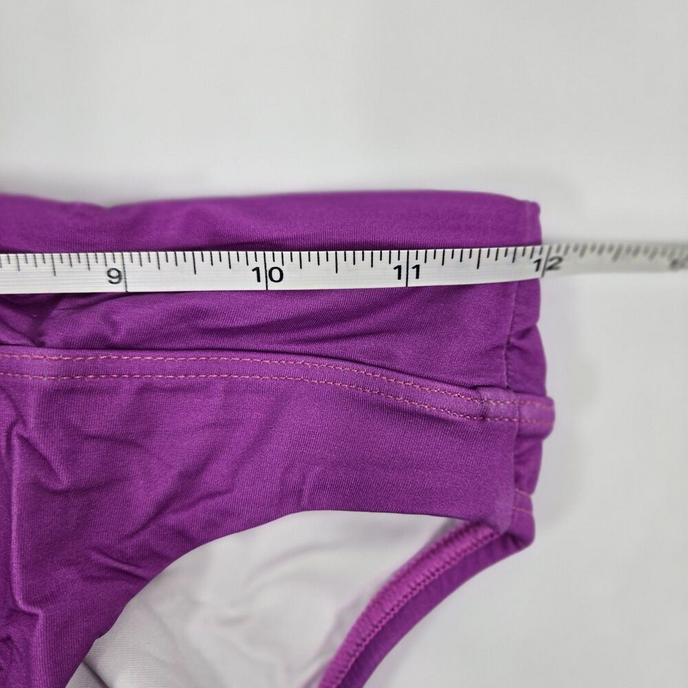 PilyQ Women's Size Small Ombre Purple 2 Piece Bikini Bandeau Top with Straps NWT - Picture 2 of 9